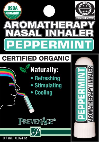 Organic Aromatherapy Nasal Inhaler - Peppermint - Click Image to Close