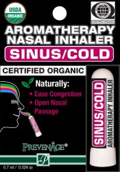 Organic Aromatherapy Nasal Inhaler - Sinus / Cold