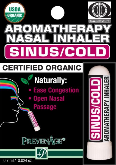 Organic Aromatherapy Nasal Inhaler - Sinus / Cold - Click Image to Close