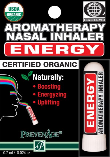 Organic Aromatherapy Nasal Inhaler - Energy - Click Image to Close