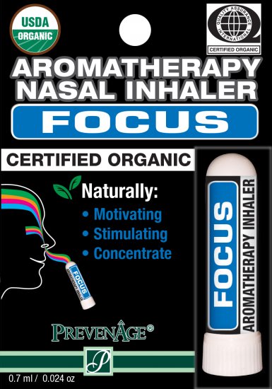 Organic Aromatherapy Nasal Inhaler - Focus - Click Image to Close